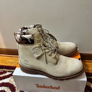 Timberland Tan Boots with Camo Accent